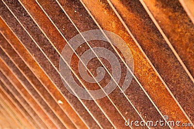 A detail of a rusty banister Stock Photo