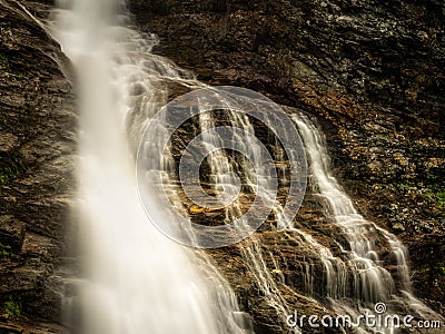 Detail of the Schleier waterfall at the Hintersee in Mittersill Stock Photo