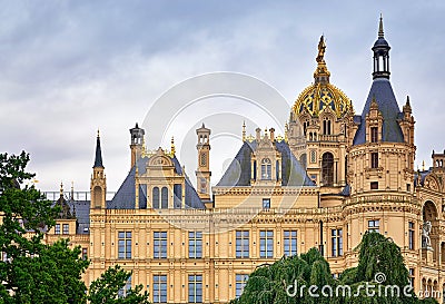 Detail of Schwerin castle. Mecklenburg-Western Pomerania, Germany Stock Photo