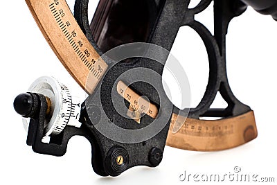 Detail of sextant Stock Photo