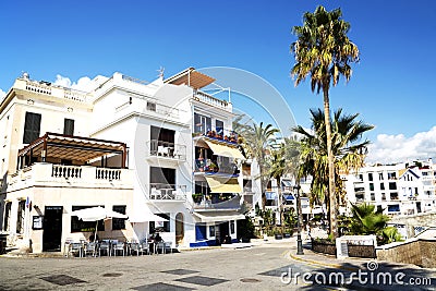 Detail of Sitges in 21. September 2017, Spain Editorial Stock Photo