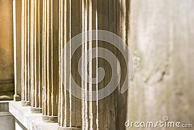 Detail of some ancient pillars Stock Photo