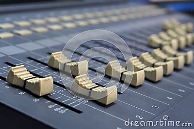 Detail sound mixer Stock Photo