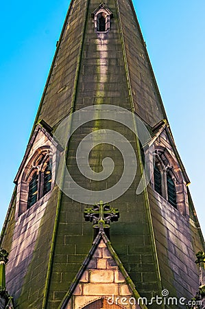 Detail of the St. Martins Church in Birmingham City Centre Stock Photo