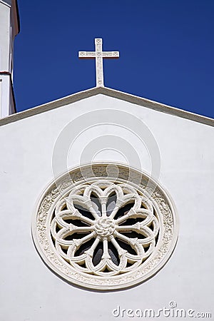 Detail of St Matthew Church in Agerola, Bomerano, Amalfi coas Stock Photo