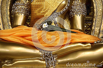 Detail of statue of buddha, Stock Photo