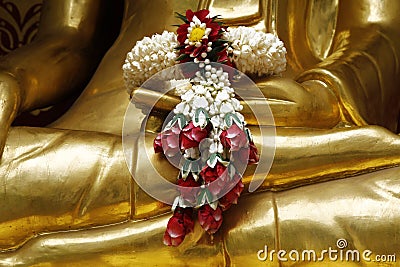 Detail of statue of buddha Stock Photo