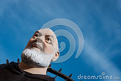 detail of statue of Padre Pio. religious icon Editorial Stock Photo