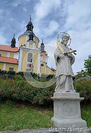 Detail statue of the saint Stock Photo