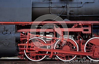 Detail of a steam locomotive - RAW format Stock Photo