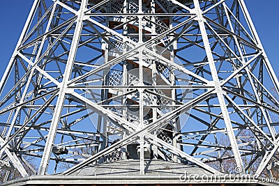 Detail of a steel framework construction Stock Photo