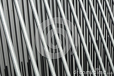 Detail of steel tubes creating an abstract composition Stock Photo