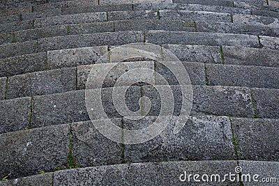 Detail of a stone staircase of a church. Close up shot. Porto Stock Photo
