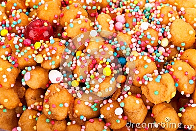 Detail Of Struffoli, Neapolitan Dessert Stock Photo