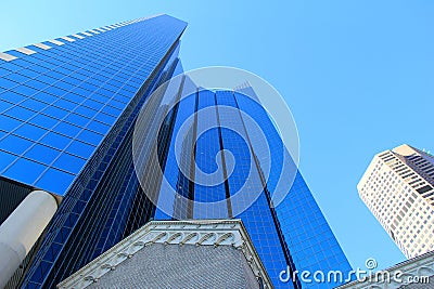 Detail in stunning architecture of modern buildings,downtown Denver,Colorado,2015 Editorial Stock Photo
