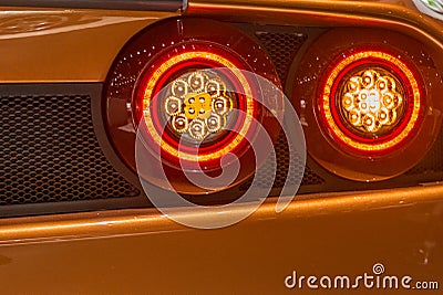 Detail of the Super lletra at the Artega Scalo stand at the Geneva International Motor Show Editorial Stock Photo