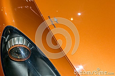 Detail of the Super lletra at the Artega Scalo stand at the Geneva International Motor Show Editorial Stock Photo