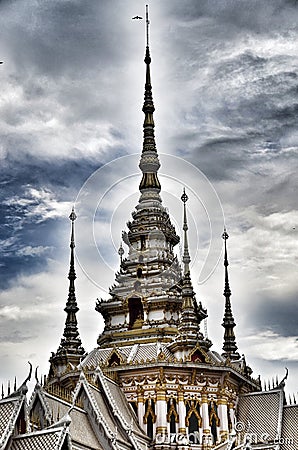 Detail of Temple Maha Wihan luang Pho Toe Stock Photo