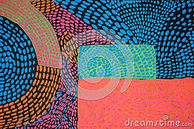 Texture, background and Colorful Image of an original Abstract Painting Stock Photo