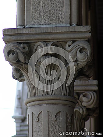 Detail Town Hall Columns Stock Photo