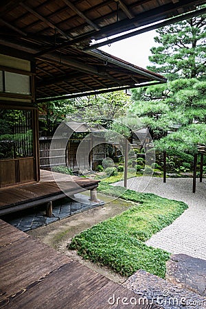 Detail of traditional Japanese garden Stock Photo
