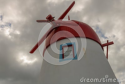 Detail windmill of Graciosa Island Stock Photo