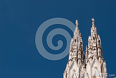 Detail of two spiers of the Milan Cathedral Stock Photo