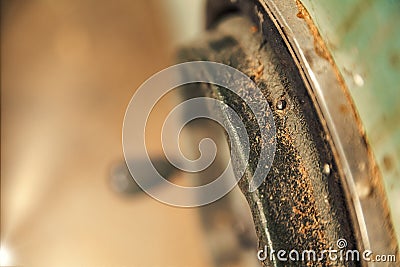 Detail of an unknown machinery item Stock Photo