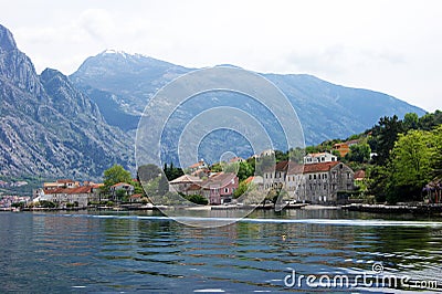Detail of the village of Prcanj Stock Photo