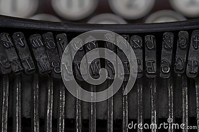 Detail of a Vintage Typewriter Stock Photo