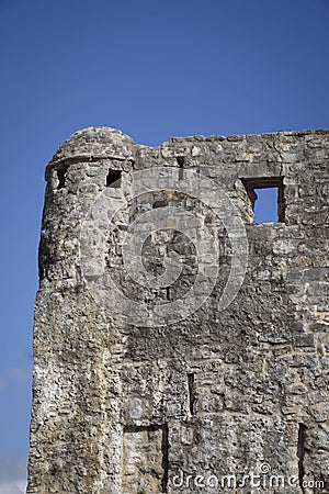 Detail of the wall of Budva, a city located on the Adriatic Sea coast in Montenegro Stock Photo