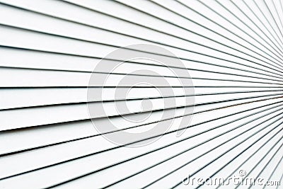 Detail of a white painted wooden fan Stock Photo