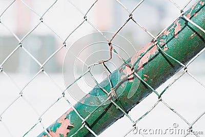 Detail of wire fence Stock Photo