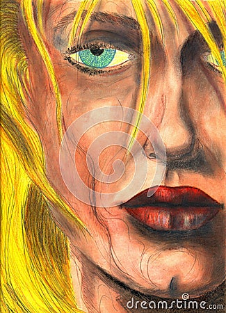 Detail of woman face Stock Photo