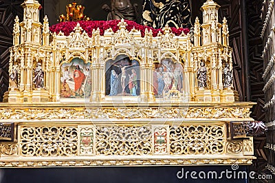 Float of Christ of the brotherhood of Stock Photo