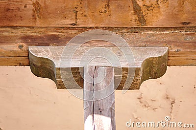 Wood pillar Stock Photo