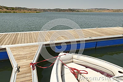 Floating dock Stock Photo