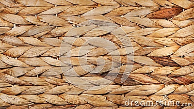 Detail of woven basket suitable for background use. 16x9 Stock Photo