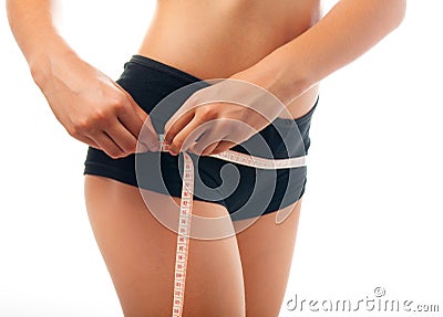 Detail of the young, slim female body Stock Photo