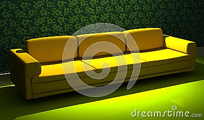 Detailed 3d rendering modern sofa Stock Photo