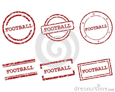 Football stamps Vector Illustration