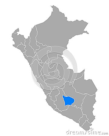 Map of Apurimac in Peru Vector Illustration