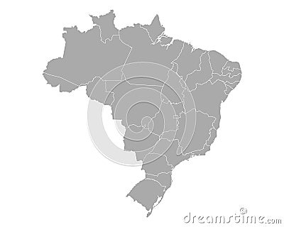 Map of Brazil Vector Illustration