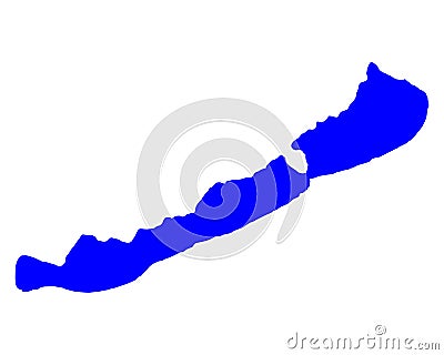 Map of Lake Balaton Vector Illustration