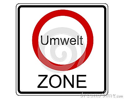 Traffic sign enviromental zone Vector Illustration