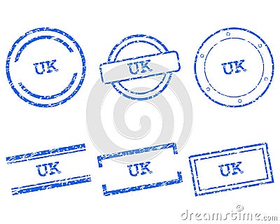 UK stamps Vector Illustration