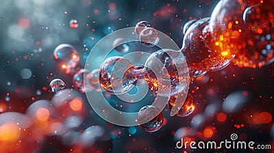 Animated Visualization of Fabricating a Complex Object Stock Photo