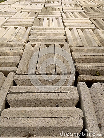 Detailed brick construction texture background Stock Photo