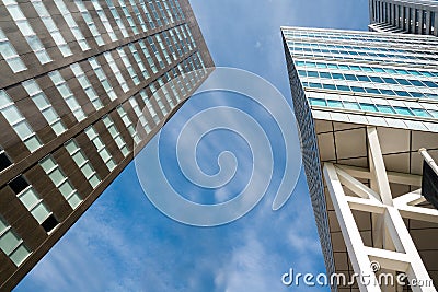 Detailed of business building in Europe. Modern architecture Stock Photo