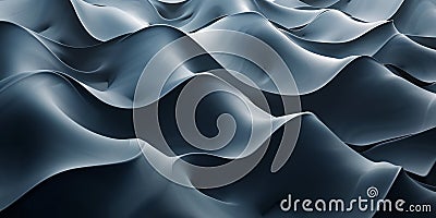 Detailed close up of a surface with wavy patterns and textures, creating a mesmerizing visual effect Stock Photo